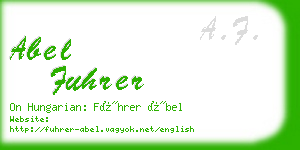 abel fuhrer business card